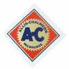 Allis Chalmers WD Decal, 2-1\2 inch Diamond, Orange Background, Mylar