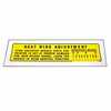 Farmall 560 International Seat Adjustment Decal, Black and Yellow, Mylar