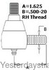 Massey Ferguson 135 Steering Cylinder End, Male Thread