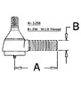 Ford 600 Drag Link End, Front