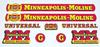 Minneapolis Moline G Decal Set