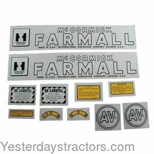 Farmall A International AV Culti-vision Decal Set 101045