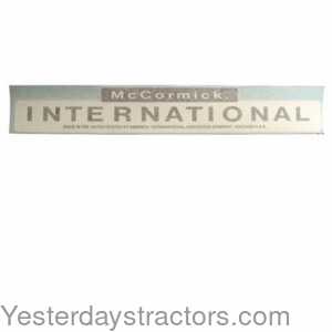 Farmall A McCormick International Decal 101103