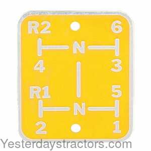 Oliver 66 Shift Pattern Plate 126676