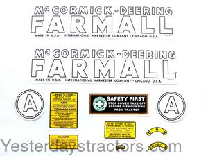 Farmall A Decal Set IHCMDA