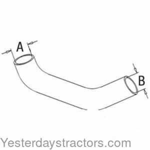 Massey Ferguson 1150 Radiator Hose - Lower 159488