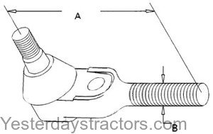 Massey Ferguson 50C Tie Rod End 193821M1