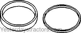 Massey Ferguson 175 Lift Cylinder Piston Seal Kit 2528201K1