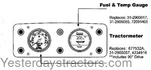 Oliver 1370 Instrument Cluster Assembly 31-2900134