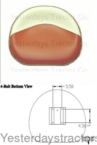 Farmall 350 Pan Seat 4-Bolt Mount 357518R91