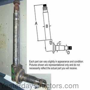 Oliver 1650 Spindle - Right Hand and Left Hand 402698