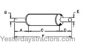 Massey Ferguson 1100 Muffler 510634M91