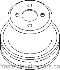 Allis Chalmers D17 Water Pump Pulley 74513381