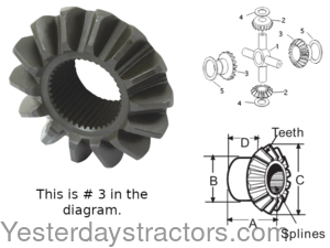 Massey Ferguson 285 Differential Gear 885518M1