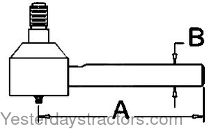 Massey Ferguson 135 Drag Link End 908825M1