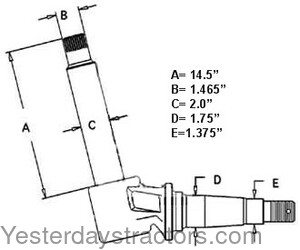 Case 1070 Front Spindle A176152