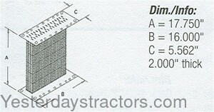 John Deere B Radiator Core AB4666R