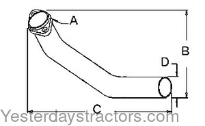 John Deere 70 Exhaust Pipe AR20516R