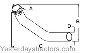 John Deere 530 Exhaust Pipe AR20582R