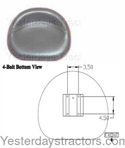 Farmall 400 Pan Seat 4-Bolt Mount R0903