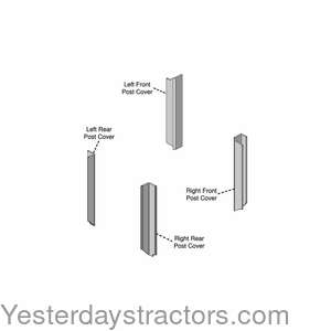 John Deere 4430 Cab Foam Post Kit R1224