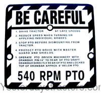 John Deere 630 Be Careful Plate R4474