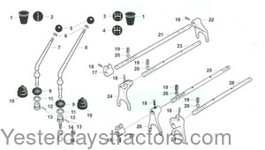 Massey Ferguson 255 8 Speed and Multi-Power Selector Parts (NON Synchromesh) SPX_MF5_28