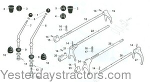 Massey Ferguson 50 8 Speed Synchromesh Selector Parts SPX_MF5_30